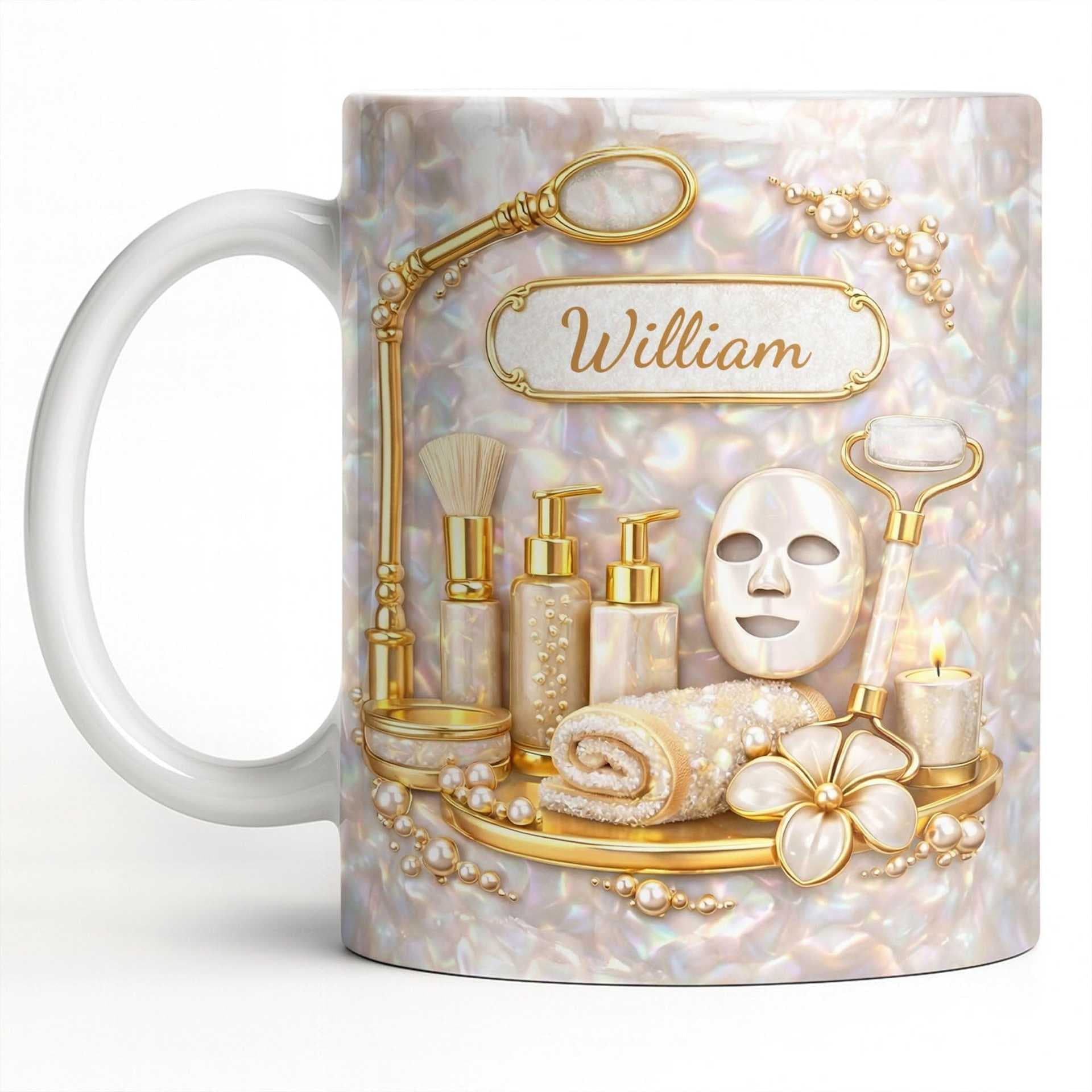 Cross-border best-selling skincare pattern personalized mug, gift for colleagues and friends