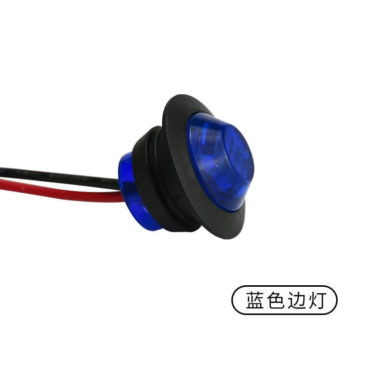 3LED Truck Side Light Small Round Light 12V 24V Clearance Light Marker Light Signal Light Turn Signal Warning Light Colorful Light