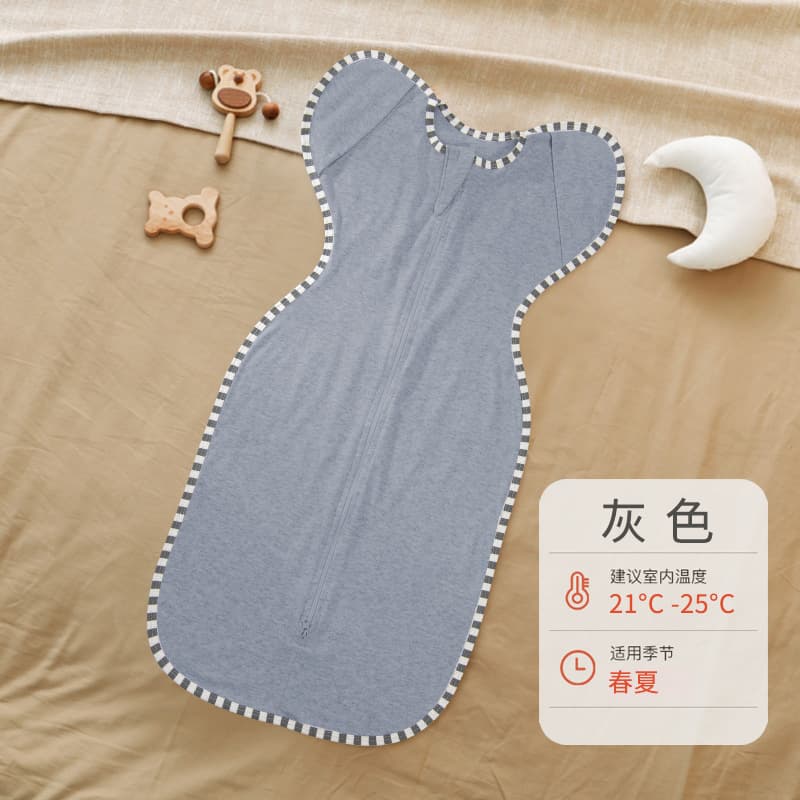Baby Swaddle Sleep Sack for All Seasons Cotton Newborn Sleeping Aid Wrap Anti-Startle