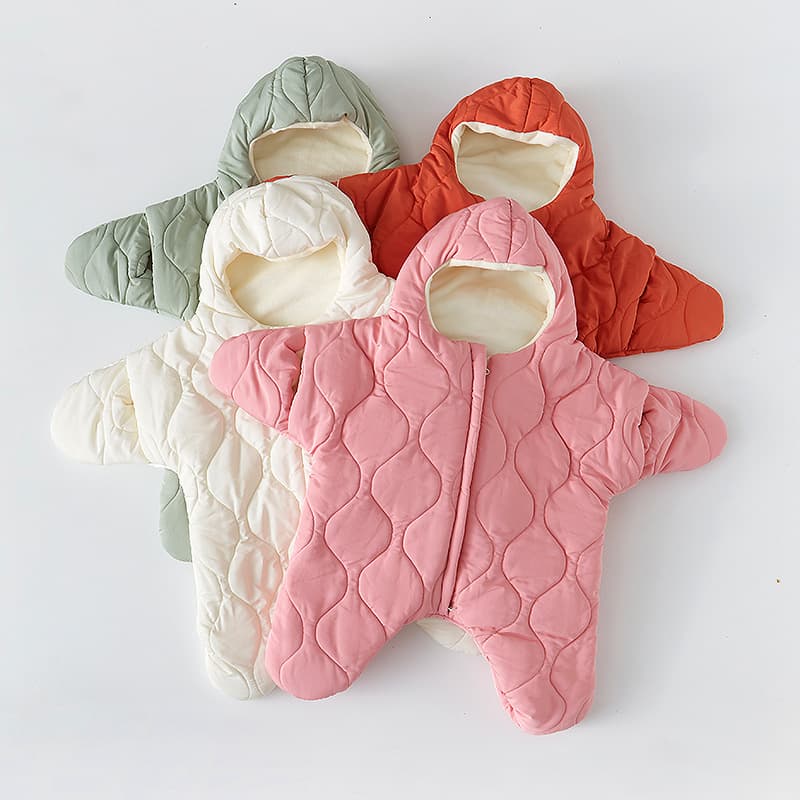 Baby sleeping bag for spring, autumn and winter, newborn children, winter fleece-lined and thickened anti-kick blanket, a must-have for boys and girls.