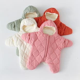Baby Sleeping Bag for Spring/Autumn/Winter, Fleece-Lined Thickened Anti-Kick Blanket, Unisex Wrap