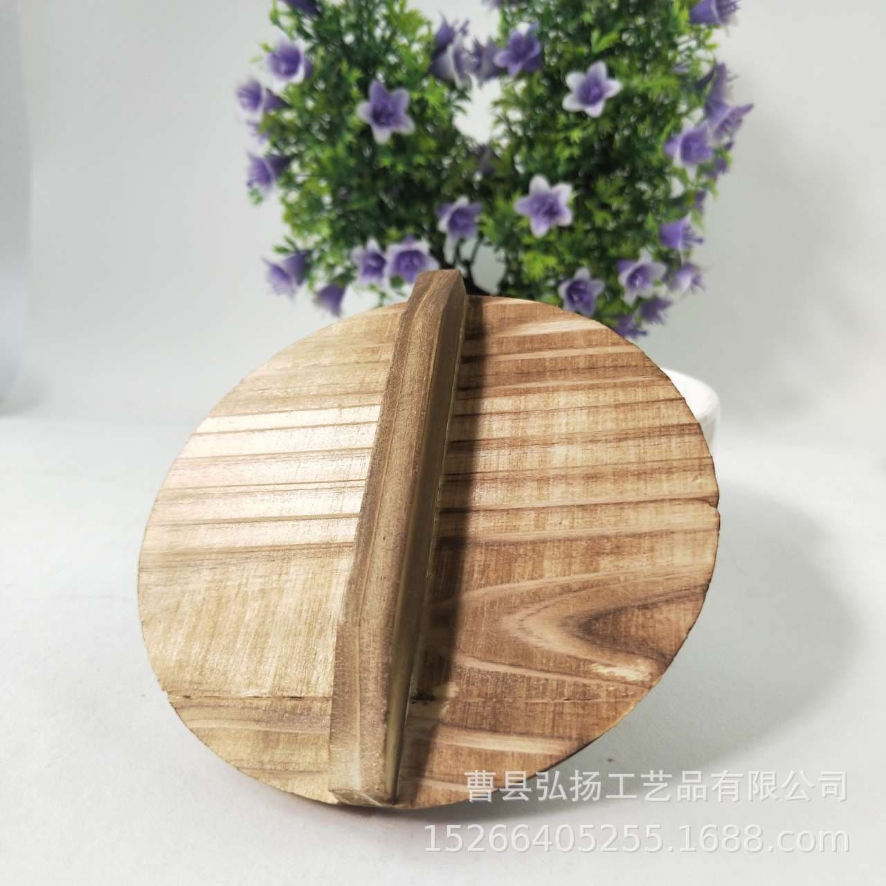 Mini Kitchen Children's Frying Pan, Wooden Small Pot Lid, Kids Round Cedar Household Frying Pan Wooden Cover