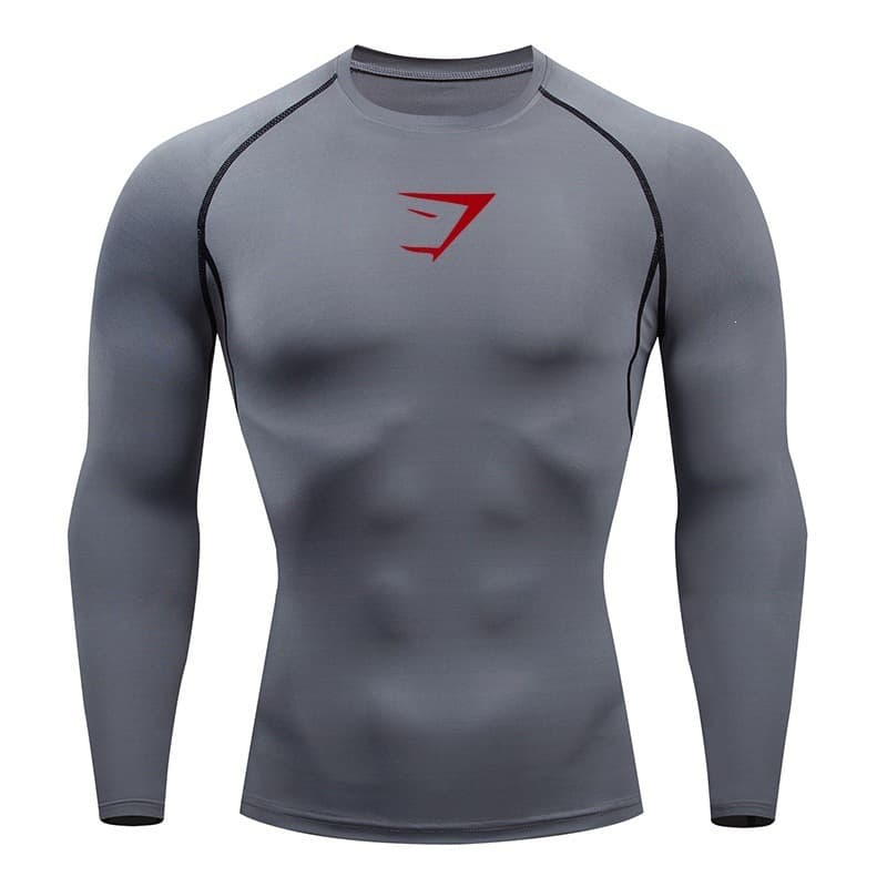 Y2K Men's T-Shirt Quick-Dry Sports Compression T-Shirt Shark Quick-Dry Gym Training Tight Sports Short Sleeve