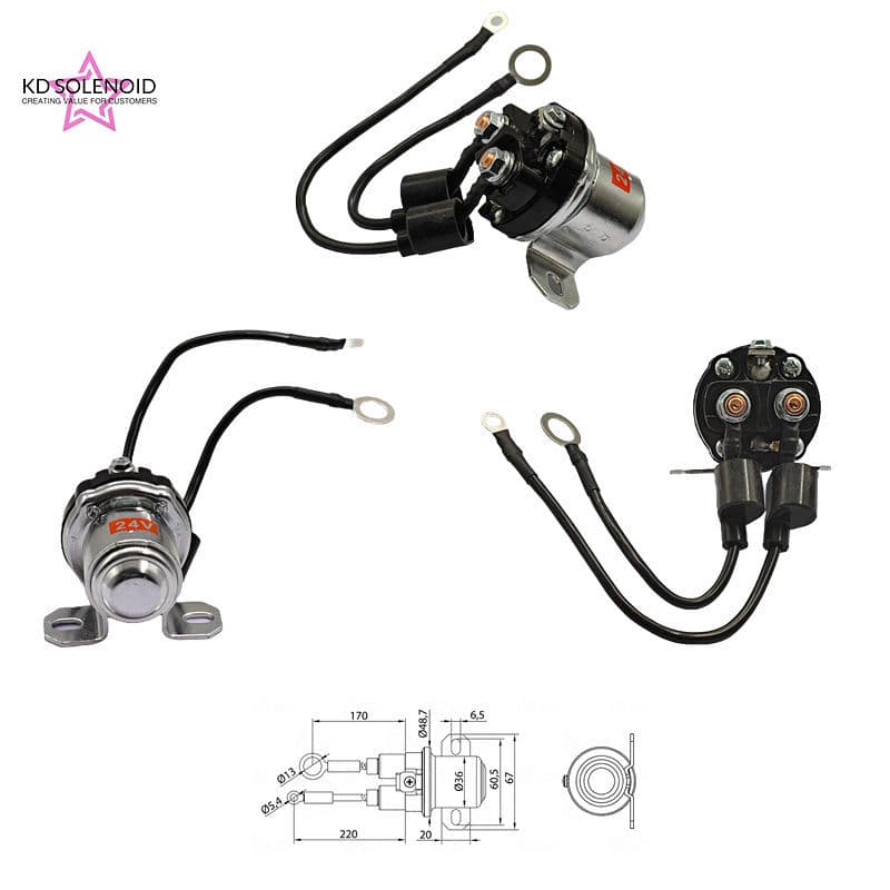 ZM7-408 Starter Solenoid Switch 12V Replacement for Delphi Delco Remy 10483616 10