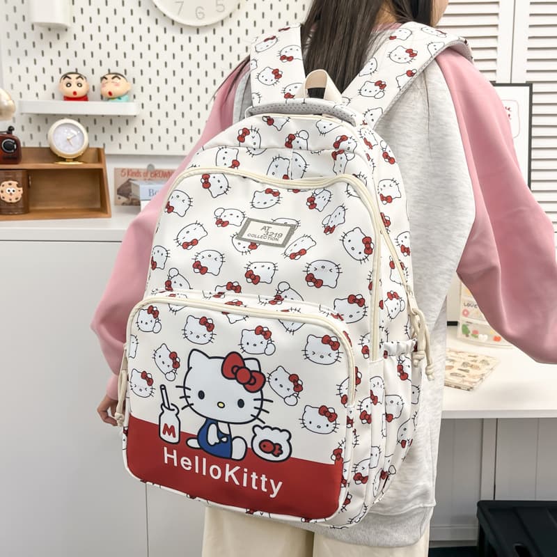 Backpack 2025 New KT Hello Kitty Women Large Capacity Niche Junior High School High School Elementary School Students Casual Shoulder Bag