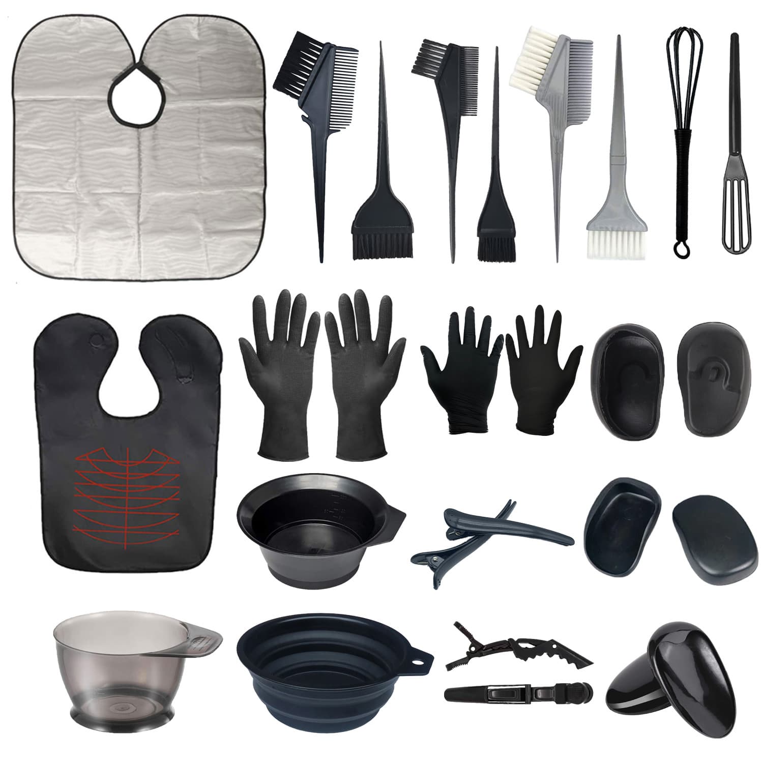 Factory Wholesale Hair Dye Tool Set Plastic Hair Dye Tools Hair Coloring Perming Oil Disposable Salon Tools