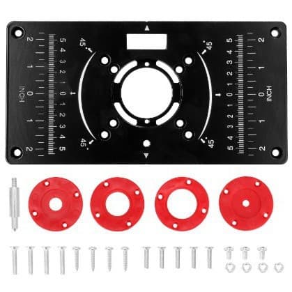 Woodworking edge trimmer inverted mounting plate black version