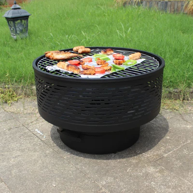 Cross-border E-commerce Source Factory Round Stove Table Multi-functional Outdoor Grill Garden Fire Pit Heater