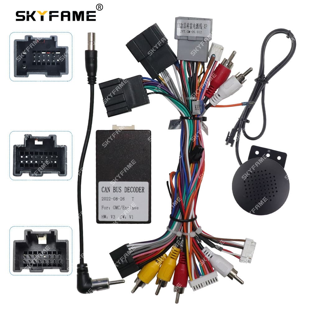 Power Cable for 2013 GMC Buick Enclave Android Large Screen Radio Harness Kit