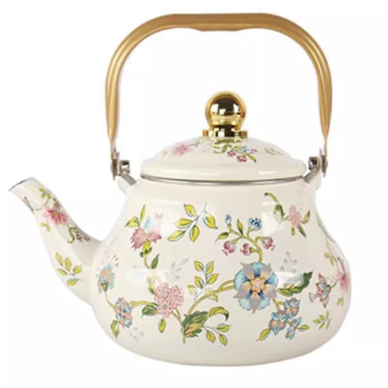 Thickened Enamel Teapot Cold Water Kettle Boiling Kettle Hot Water Kettle Milk Tea Pot Induction Cooker Glazed Color
