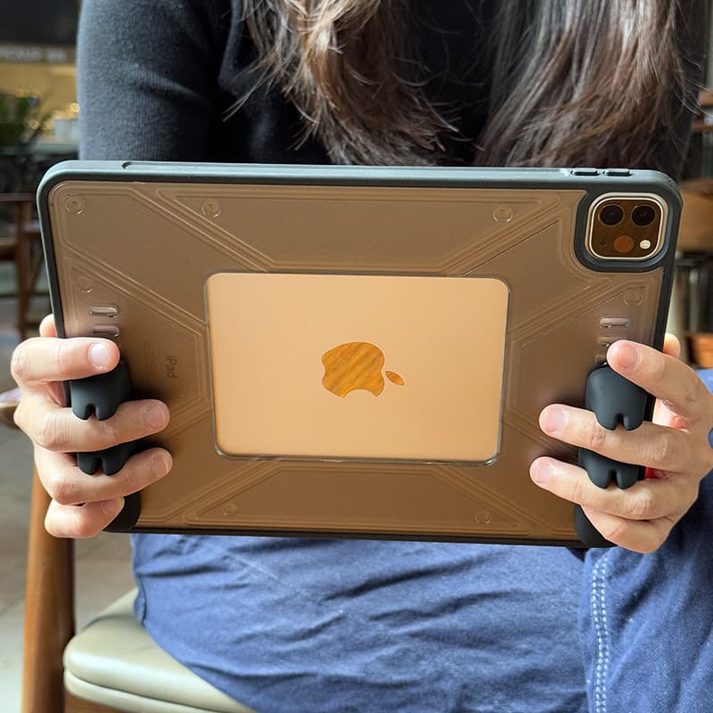 Gaming Controller Grip Case for iPad Air 8, iPad 6, iPad Pro 11, with Finger Sleeve Holder 4