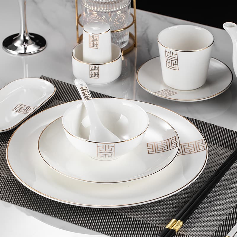 Tableware set for star-rated hotels, clubs, restaurants, private kitchens, luxury private rooms, banquets, Chinese style