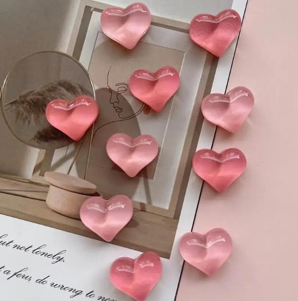 Cross-border 3D Crystal Heart Refrigerator Magnet Neodymium Strong Magnetic Sticker Creative Home DIY Fridge Magnet