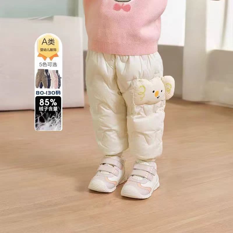 2025 New 90% Down Pants for Infants and Children, Winter Casual High-Waisted Warm Trousers with Cute and Trendy Design