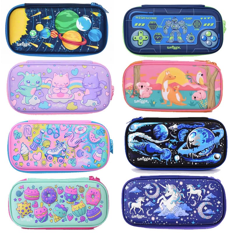 Australian Smiggle Pen Case, Australian Stationery Box, Pencil Bag for Primary School Girls, Small Children's Pen Holder, Cartoon Pencil Box