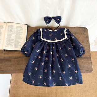 Chunqiu 2026 Girls Sweet Princess Dress Autumn Children's Clothing Baby Girl New Long Sleeve Dress