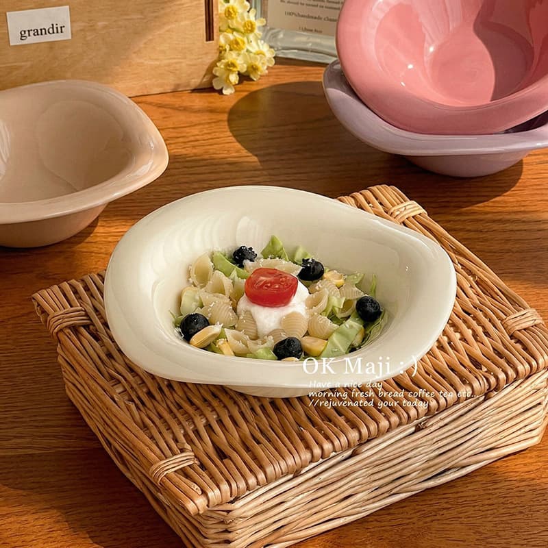 Yogurt dessert bowl, high-end, one-person special bowl, exquisite sugar water bowl, high-looking ceramic fruit salad bowl