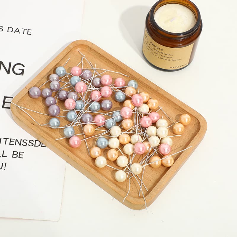 Christmas Red Berry 12mm Pearl White, Pearl Pink, Gold, Silver, Champagne, Silver-Backed Red and Other Colors