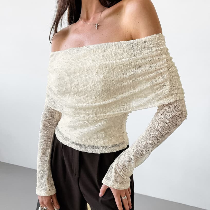 European and American Fall/Winter Designer Pleated Waist-Cinching Draped Neck Long-Sleeve T-Shirt for Women 2025 Cross-Border New Arrival Stunning Base Layer Top