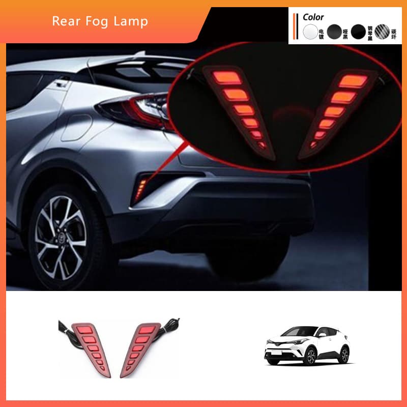 Suitable for Toyota CHR17-23 C-HR rear bumper light LED fog light Yize tail light brake car modification