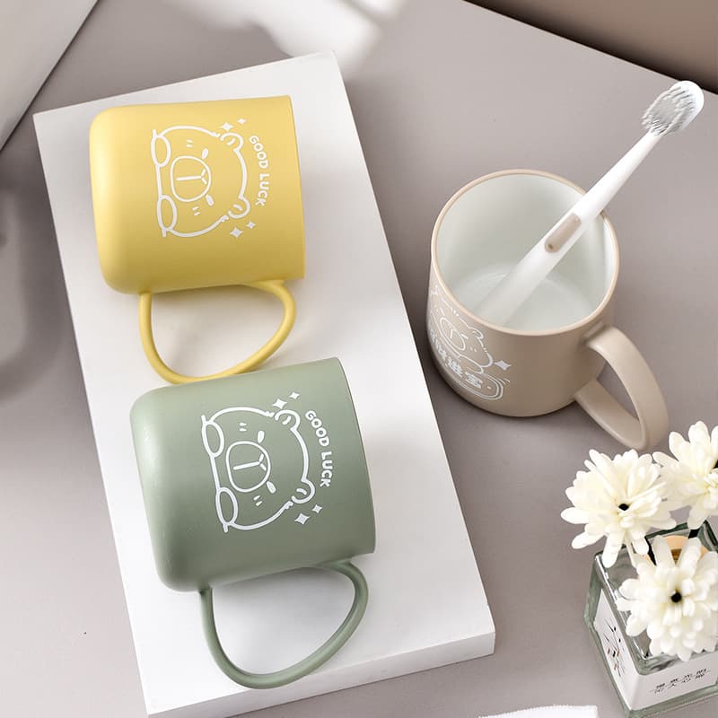 Guanghua Bear Cup, Creative Capybara Round Bottom Cup, Household Large Capacity Mouthwash Cup, Dormitory Cute Toothbrush Cup