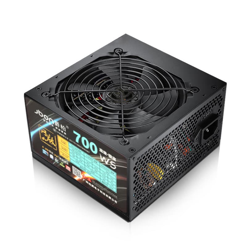 Juebo 700WS Desktop PC Power Supply, Rated 600W, Silent Dual 6Pin Graphics Card Power Supply