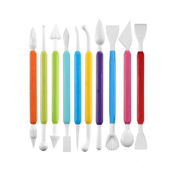 Engraved Pen Set Cake Fondant Carving Knife Making Tool Clay Sculpting Baking Tool 9-Piece Cross-Border