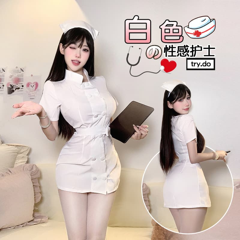 Sexy Nurse Uniform Temptation Pure Desire Set White Angel Role Play Costume Adult Temptation Role