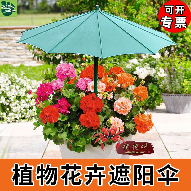 Cross-Border Hot Selling Garden Ground Umbrella, Outdoor Plant Potted Shade Umbrella, Plant Protection Umbrella Factory Direct