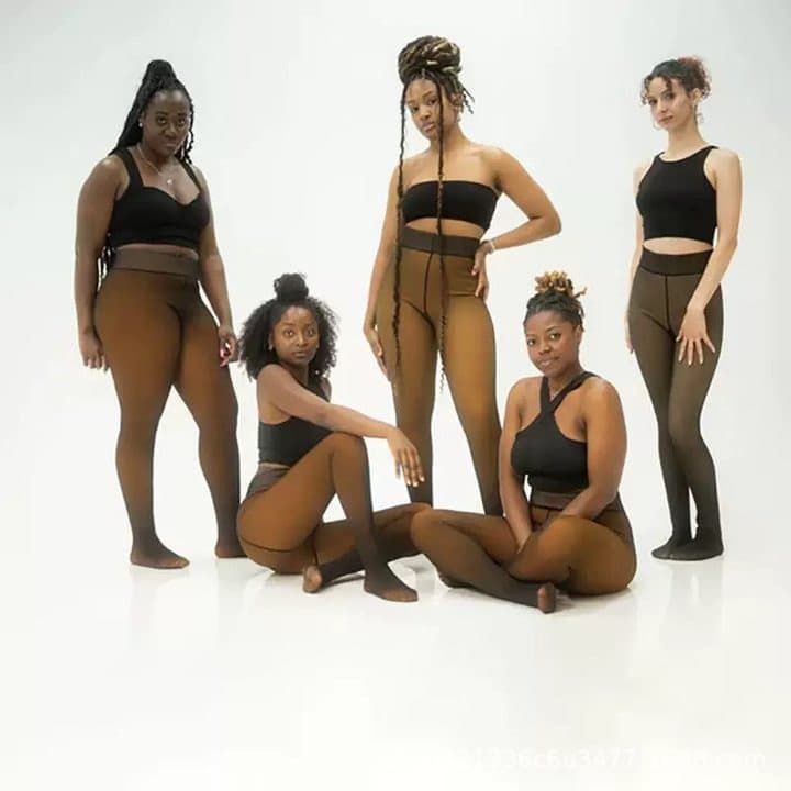 Cross-Border Hot Selling Plus Size Nude Sheer Black Opaque Tights Flight Attendant Stockings Fleece-Lined Pantyhose Women's Autumn Winter Outdoor Wear