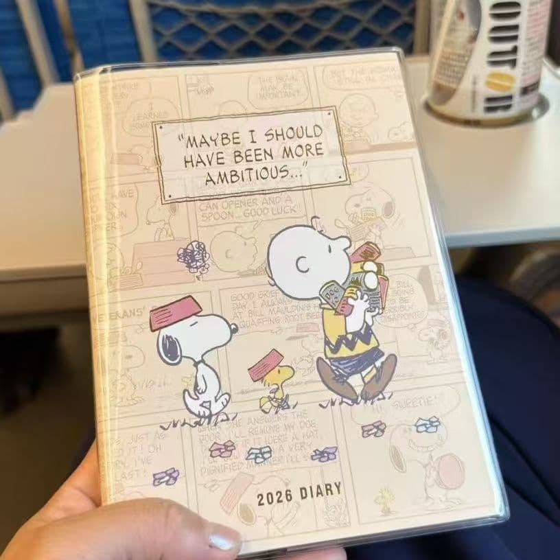 2026 Japanese Style Snoopy B6 Weekly Planner Schedule Hand-Painted Illustration Color Page Student Notebook
