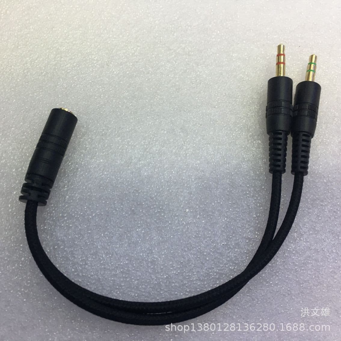 3.5mm Audio Splitter Cable, 3.5mm 2-in-1 Adapter Cable for PC, Dual Male to Single Female Audio Cable