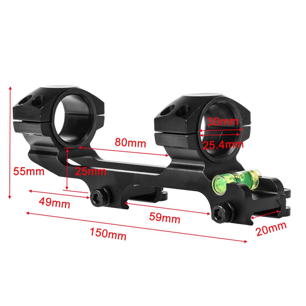 Hunting scope ring suitable for 20mm rail 25.4mm/30mm scope ring foam horizontal braid