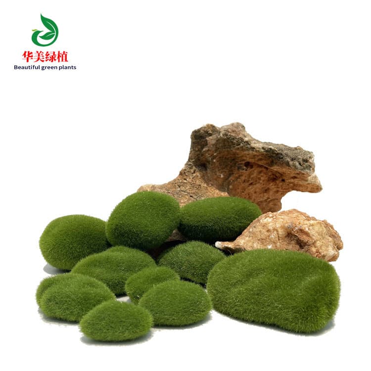 Artificial Moss Stone Home Decoration Potted Plant Accessory Green Moss Stone Micro Landscape Ornament Decorative Accessory