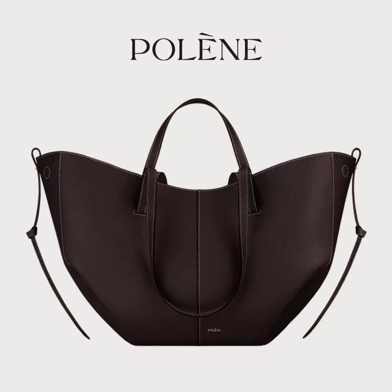 French niche Polene bucket-style hand-carry tote bag for women, new underarm large-capacity shopping bag with wing design