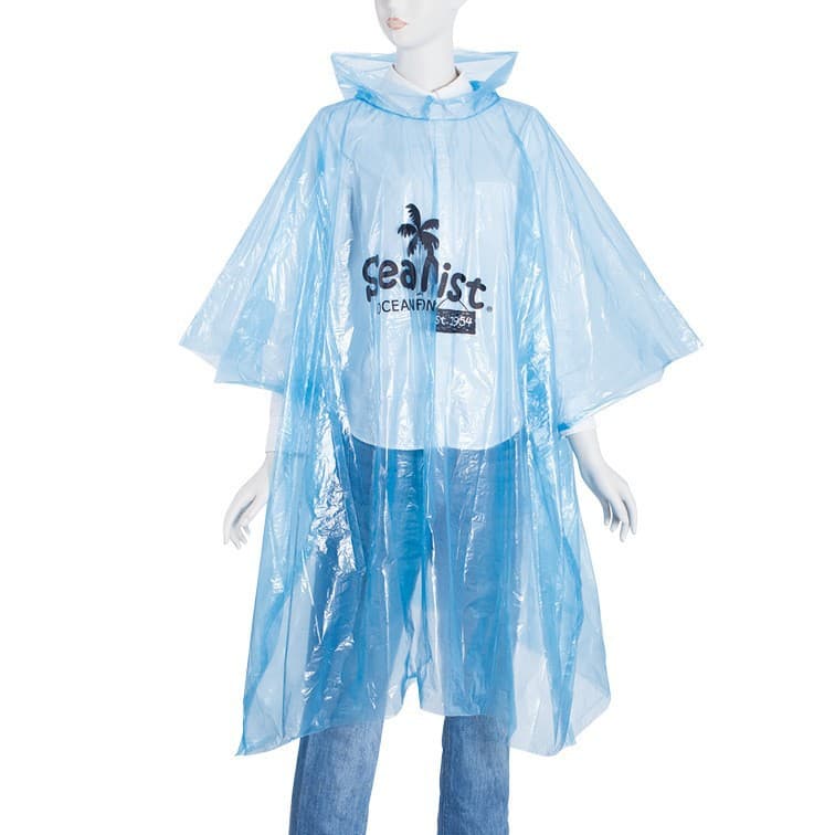 Adult Disposable PE Rain Poncho Square Cloak Safety Raincoat Custom Logo Gift Rain Poncho