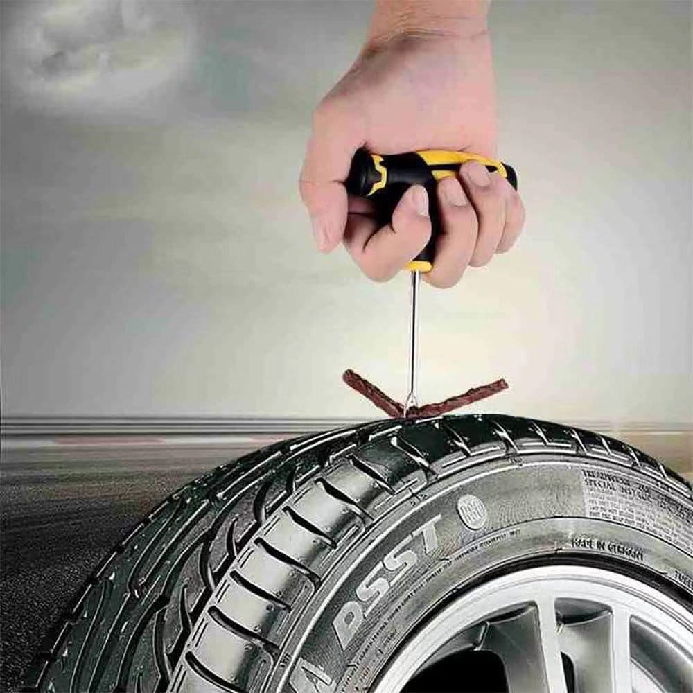 Emergency Tire Repair Kit for Vacuum Tires, Universal Rubber Strip Quick Fix for Motorcycles and Electric Vehicles