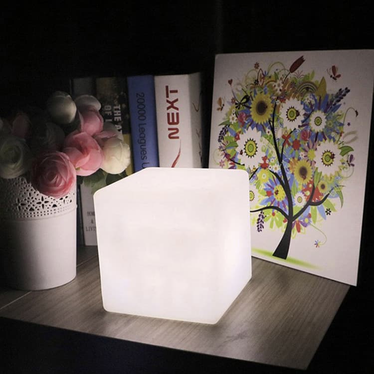 LED Glowing Cube Multicolored Square Stool Villa Scenic Lawn Landscape Lights Outdoor Street Nightscape Decoration Lamps