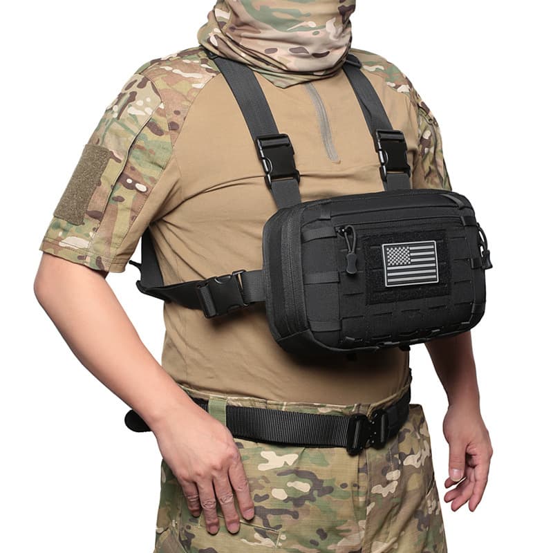 Amazon New Outdoor Sports Chest Pack Tactical Vest Camouflage Multi-functional Storage Tactical Vest Gear