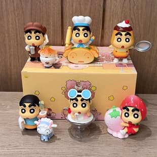 Crayon Shin-chan Delicious Kasukabe Series Blind Box Figure Collectible Toy Desktop Decoration Birthday Gift