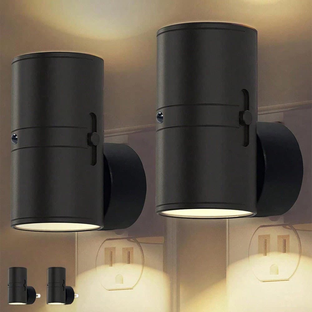 LED night light, wall-mounted, light-controlled sensor light, adjustable brightness, soft light, suitable for kitchens, hallways, bedrooms, staircases, and cross-border e-commerce.
