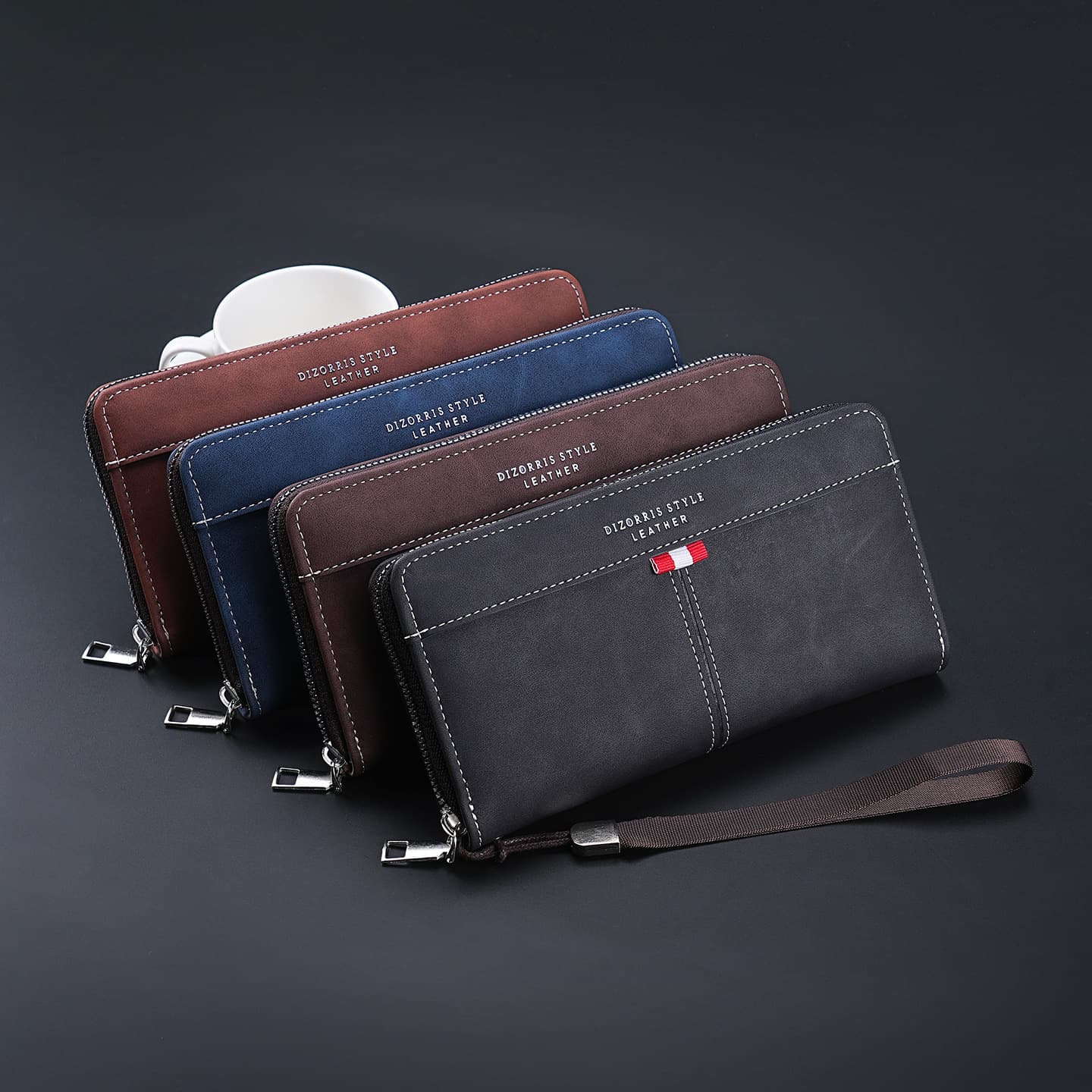 Men's long wallet cross-border hot selling new zipper large capacity mobile phone bag clutch bag Кошелек