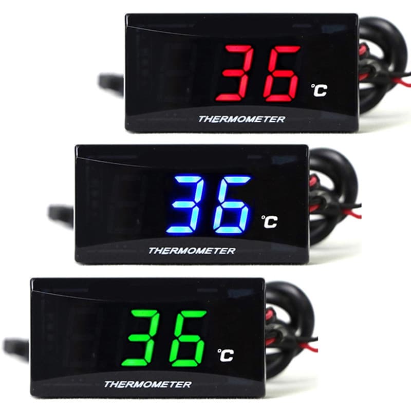 Universal Motorcycle Temperature Gauge KOSO Water Temperature Meter LED LCD Display Instrument Water Tank LED Display