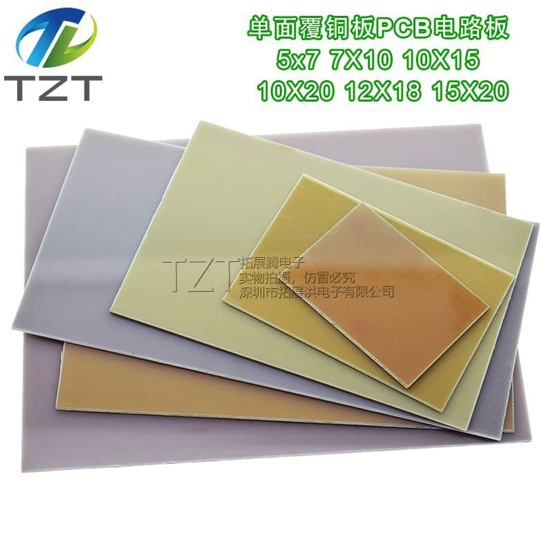 Single-sided phenolic copper-clad board, experimental board, PCB circuit board sizes: 7*10, 10*15, 10*20, 20*30