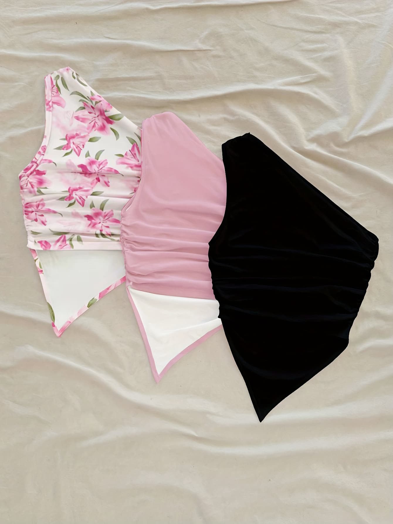 New Men's Vest Women's Plain Asymmetric Neck Camisole for AliExpress Cross-border Drop Shipping
