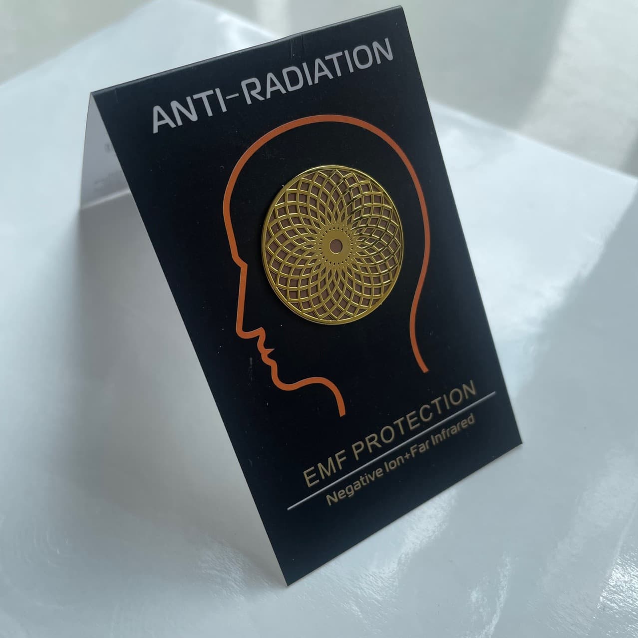 24K Gold Petal Anti-Radiation Mobile Phone Sticker with Negative Ion Energy to Neutralize Mobile Phone Electromagnetic Waves