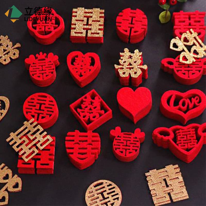 Custom Mini Hand-Thrown Double Happiness for Bed Scattering, Wedding Fruit Plates, Staircase Small Double Happiness