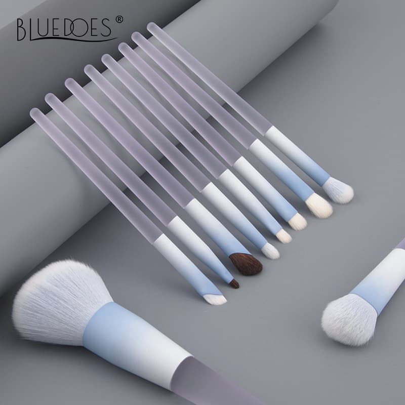 Chen Yuanyuan's Same 10-Piece Makeup Brush Set Cangzhou Animal Hair Wool Eyeshadow Brush Horse Hair Complete Set of Beauty Tools