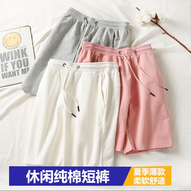 New Solid Color Casual Work Shorts, Promotional T-Shirts, Class Uniforms, Event Wear, Sports Shorts, Versatile Shorts