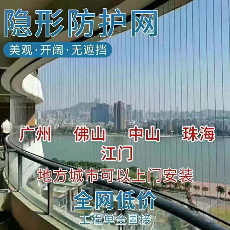 Guangdong Province Balcony Invisible Safety Net Anti-Theft Net Fall Prevention Cat Safety 316 Steel Wire On-site Installation